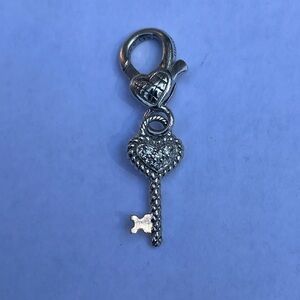 JUDITH RIPKA HEART KEY ENHANCER PENDANT 925 Sterling silver
